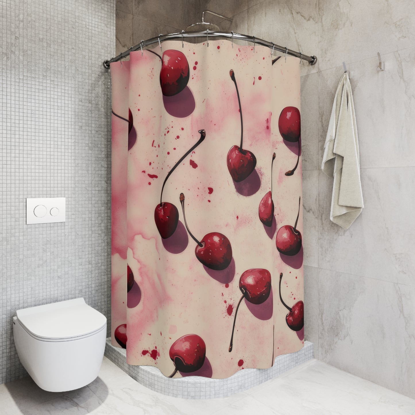 Cherry Splash Shower Curtain