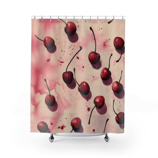 Cherry Splash Shower Curtain