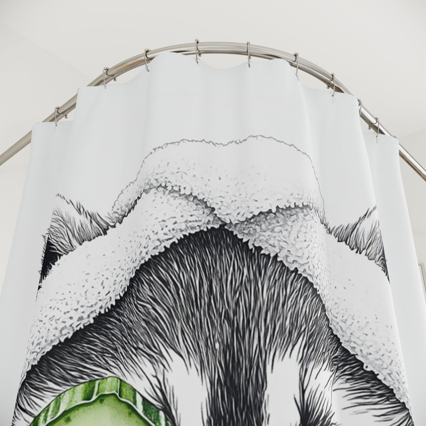 Spa Raccoon Shower Curtain